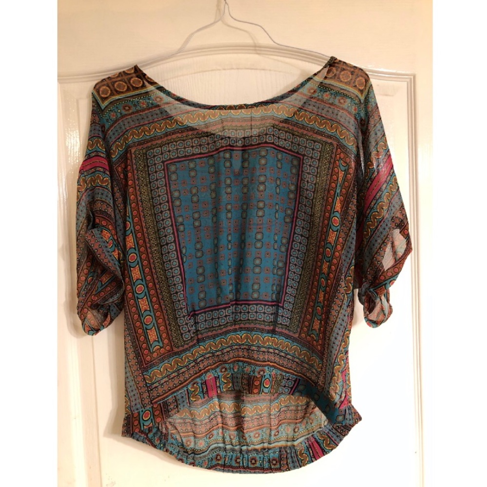 Nine West Vintage America See-Through Top Size M